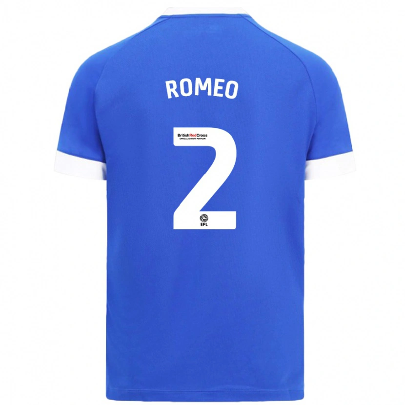 Danxen Enfant Maillot Mahlon Romeo #2 Bleu Ciel Tenues Domicile 2024/25 T-Shirt
