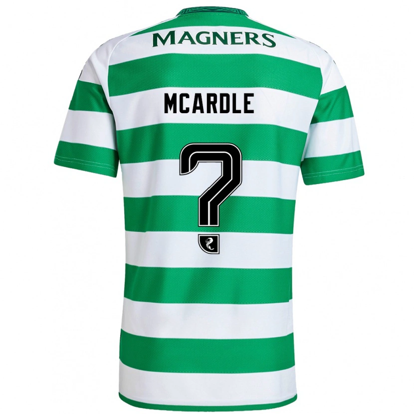 Danxen Enfant Maillot Sean Mcardle #0 Vert Blanc Tenues Domicile 2024/25 T-Shirt