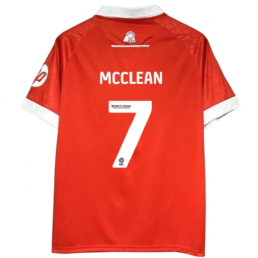 Danxen Enfant Maillot James Mcclean #7 Rouge Blanc Tenues Domicile 2024/25 T-Shirt