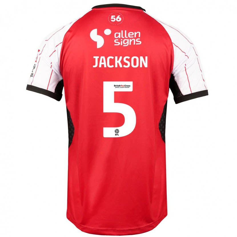 Danxen Enfant Maillot Adam Jackson #5 Blanc Tenues Domicile 2024/25 T-Shirt