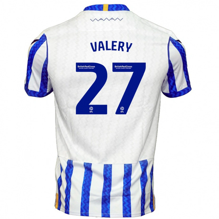 Danxen Enfant Maillot Yan Valery #27 Bleu Blanc Tenues Domicile 2024/25 T-Shirt