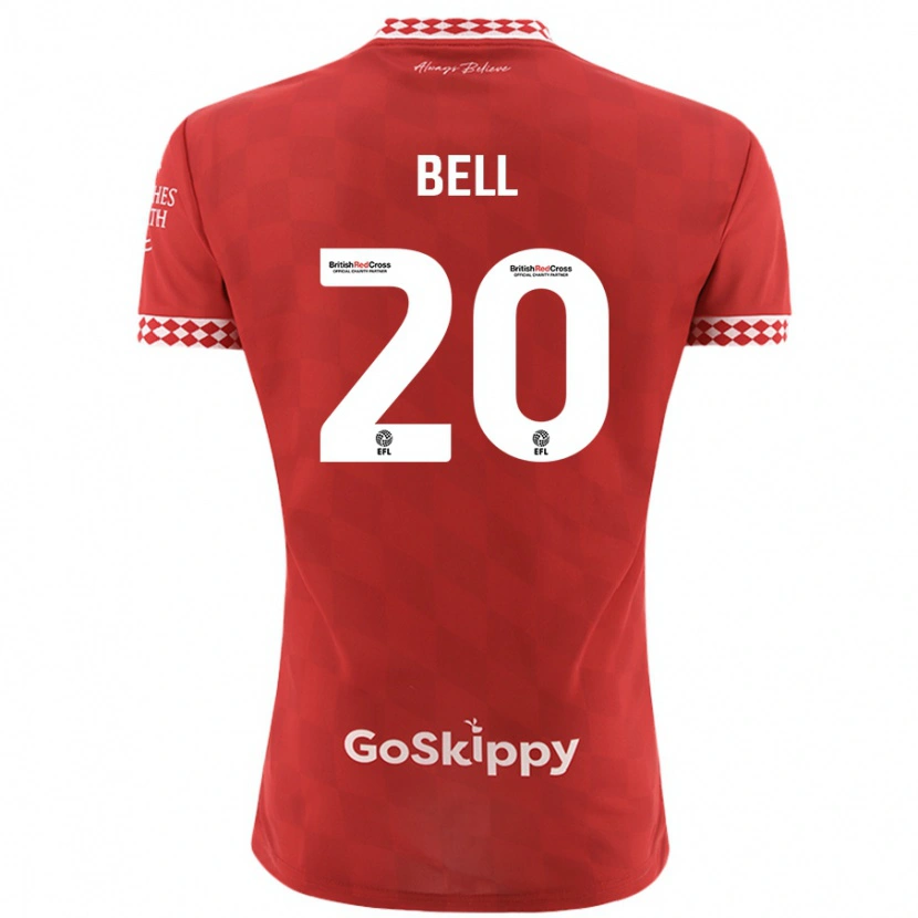 Danxen Enfant Maillot Sam Bell #20 Rouge Tenues Domicile 2024/25 T-Shirt