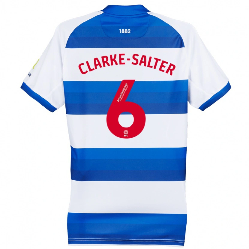Danxen Enfant Maillot Jake Clarke-Salter #6 Blanc Bleu Tenues Domicile 2024/25 T-Shirt