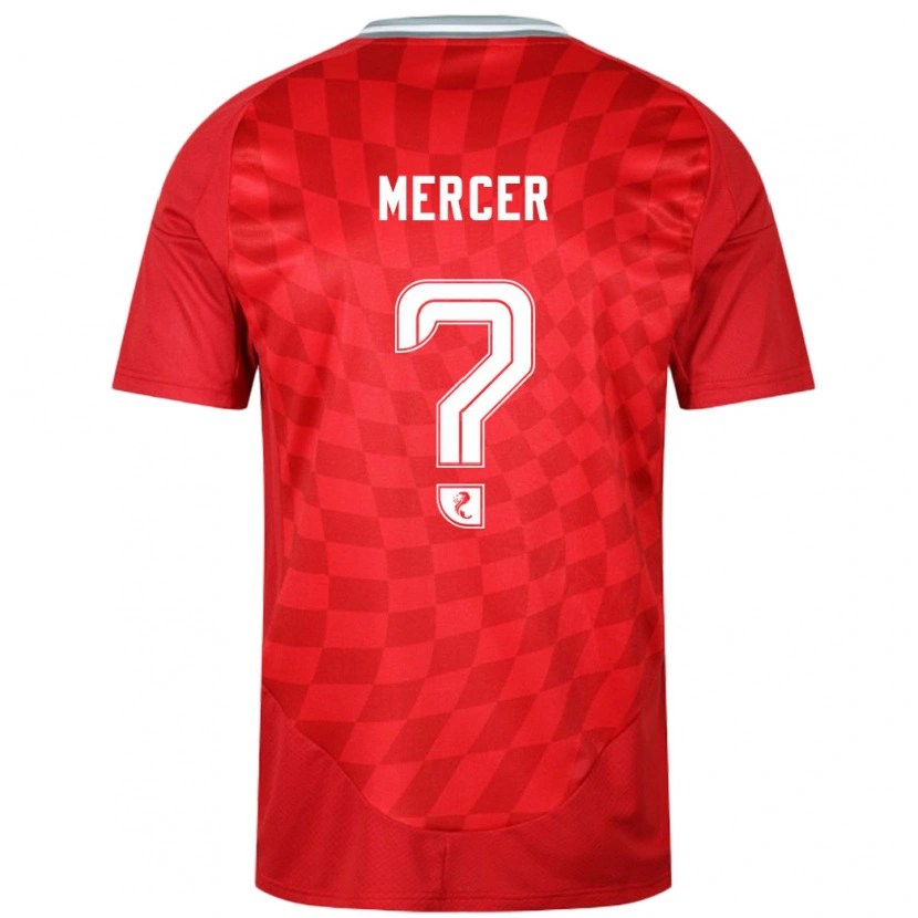 Danxen Enfant Maillot Jamie Mercer #0 Rouge Tenues Domicile 2024/25 T-Shirt
