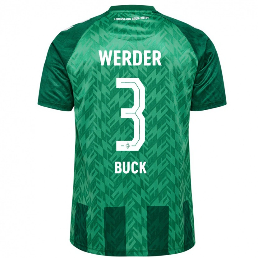 Danxen Enfant Maillot Marten Buck #3 Vert Tenues Domicile 2024/25 T-Shirt