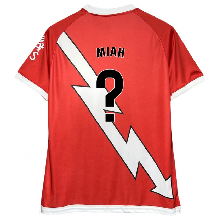 Danxen Enfant Maillot Zidan Miah #0 Blanc Rouge Tenues Domicile 2024/25 T-Shirt