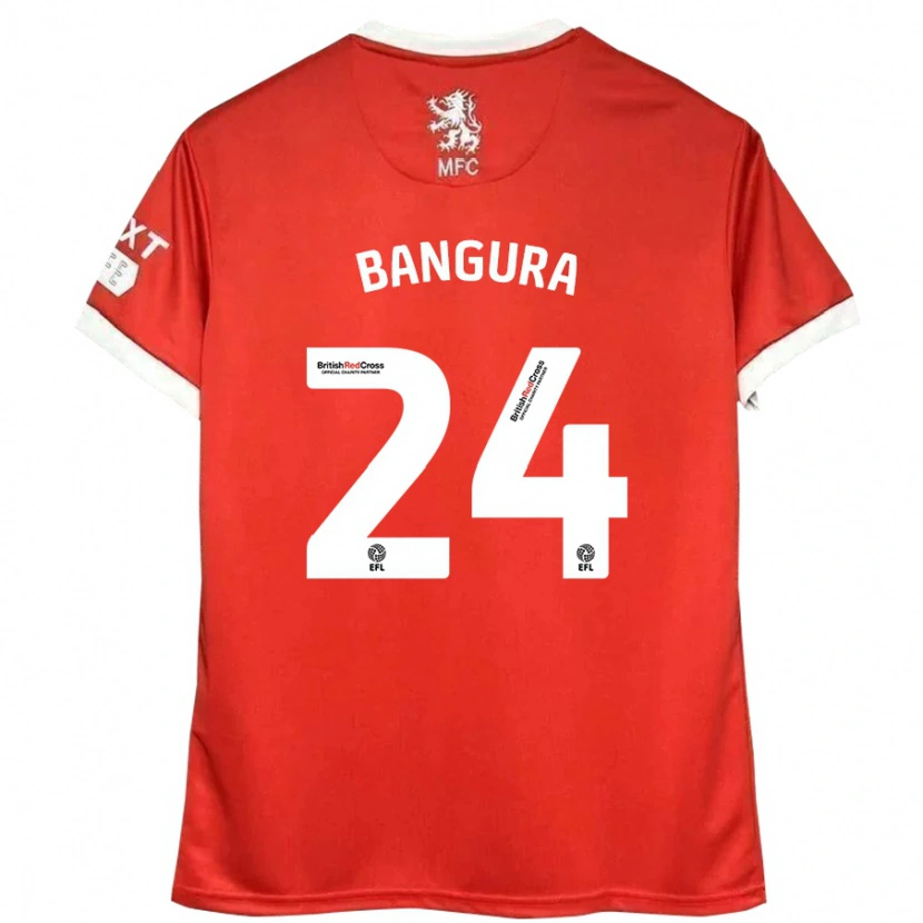 Danxen Enfant Maillot Alex Bangura #24 Rouge Blanc Tenues Domicile 2024/25 T-Shirt