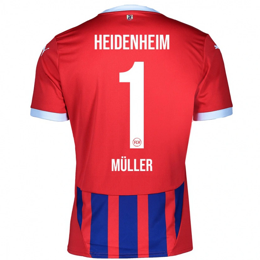 Danxen Enfant Maillot Kevin Müller #1 Rouge Bleu Tenues Domicile 2024/25 T-Shirt