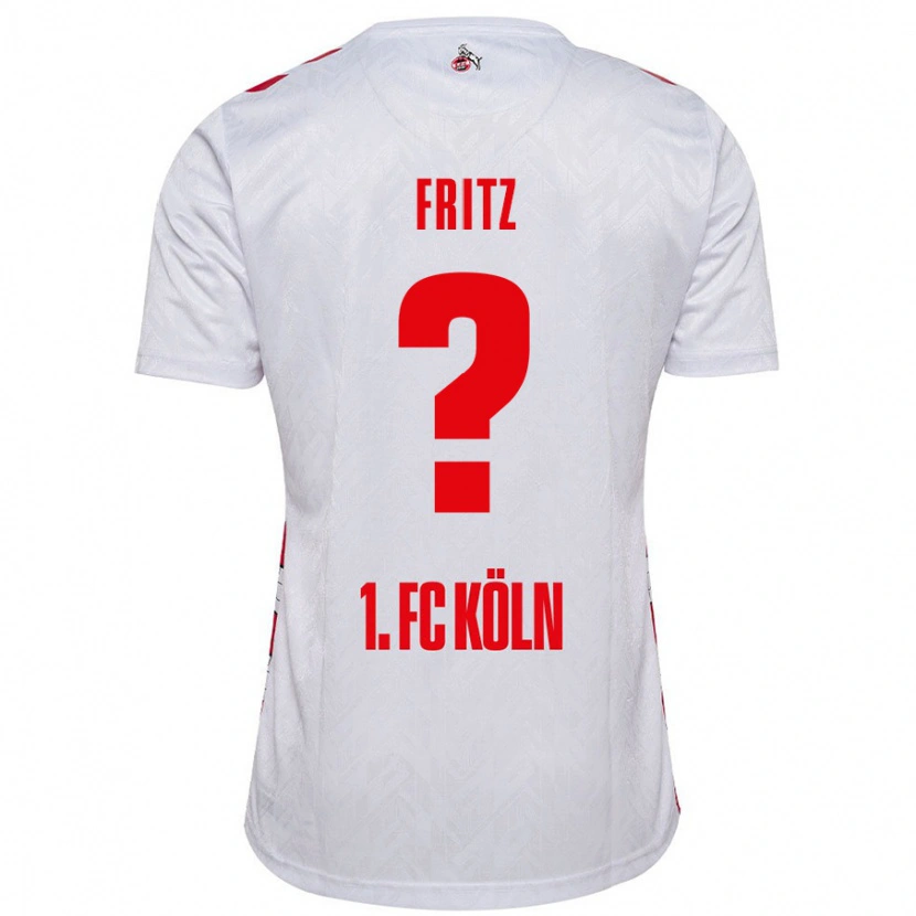 Danxen Enfant Maillot Johannes Fritz #0 Blanc Rouge Tenues Domicile 2024/25 T-Shirt