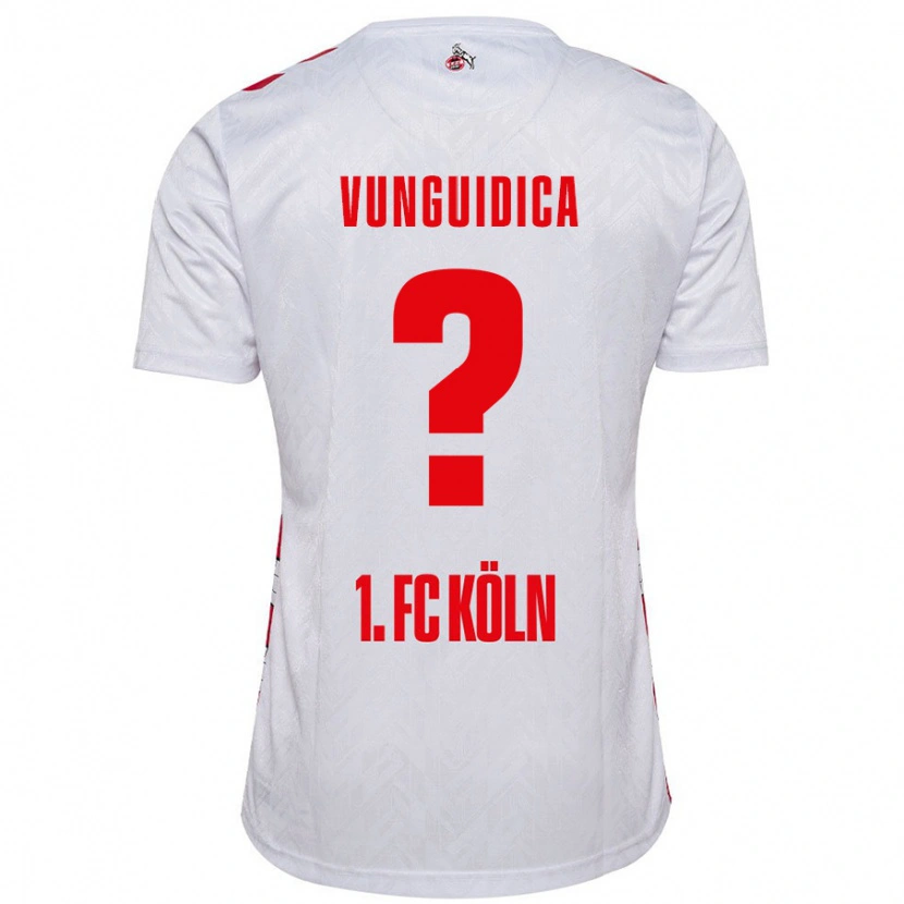 Danxen Enfant Maillot Exaouse Vunguidica #0 Blanc Rouge Tenues Domicile 2024/25 T-Shirt