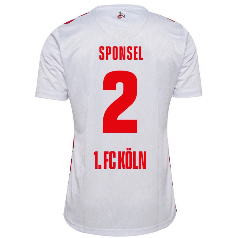 Danxen Enfant Maillot Meiko Sponsel #2 Blanc Rouge Tenues Domicile 2024/25 T-Shirt