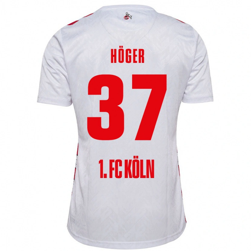 Danxen Enfant Maillot Marco Höger #37 Blanc Rouge Tenues Domicile 2024/25 T-Shirt