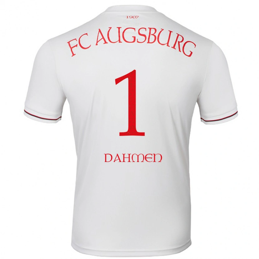 Danxen Enfant Maillot Finn Dahmen #1 Blanc Tenues Domicile 2024/25 T-Shirt