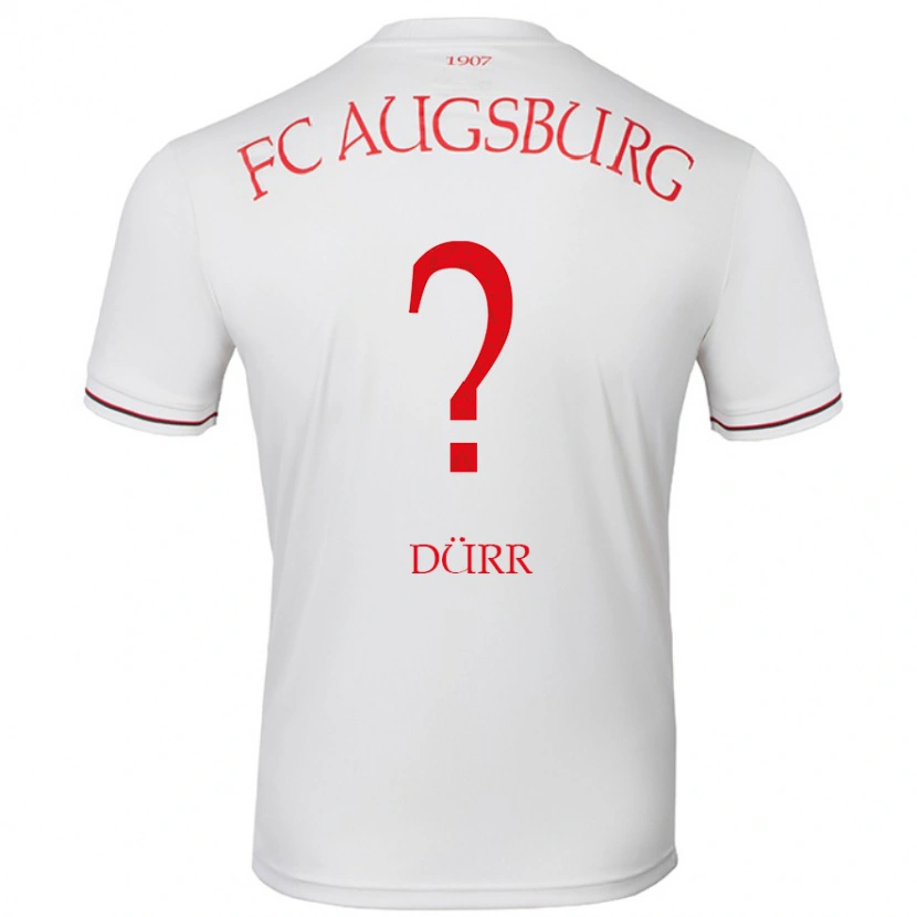 Danxen Enfant Maillot Ismar Dürr #0 Blanc Tenues Domicile 2024/25 T-Shirt
