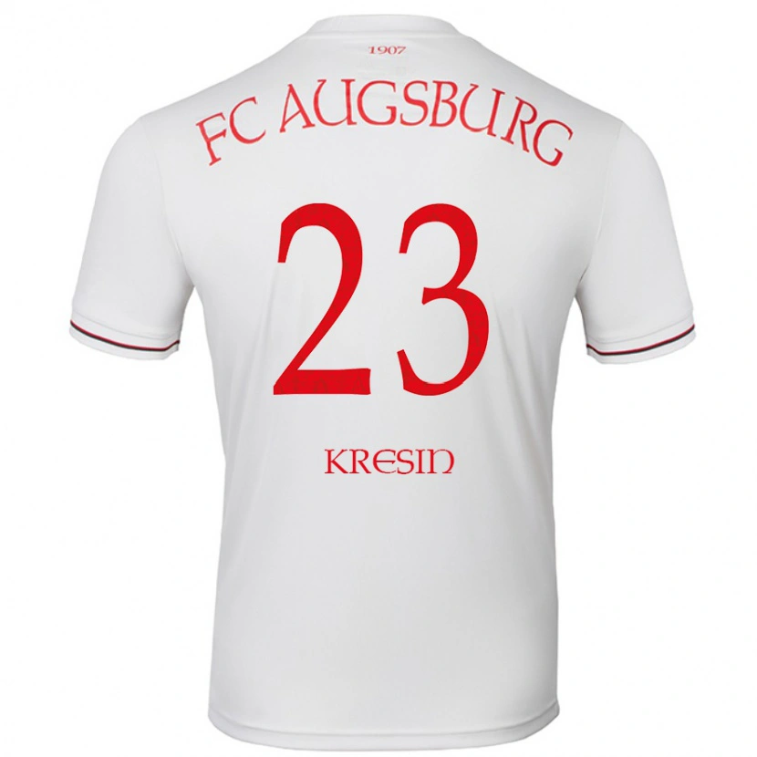 Danxen Enfant Maillot Constantin Kresin #23 Blanc Tenues Domicile 2024/25 T-Shirt