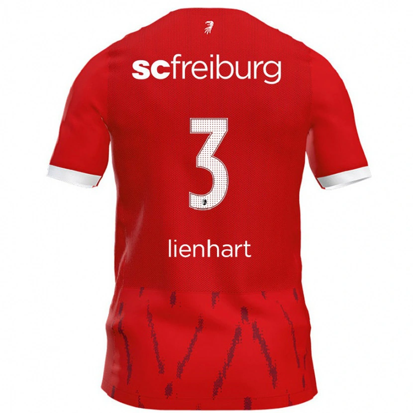 Danxen Enfant Maillot Philipp Lienhart #3 Rouge Tenues Domicile 2024/25 T-Shirt