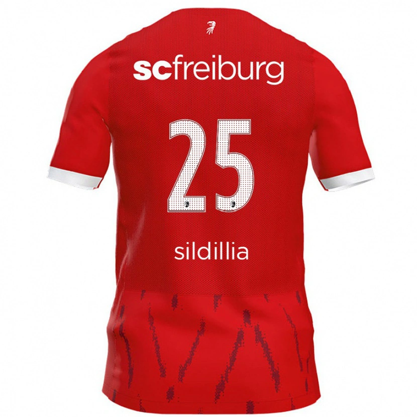 Danxen Enfant Maillot Kiliann Sildillia #25 Rouge Tenues Domicile 2024/25 T-Shirt