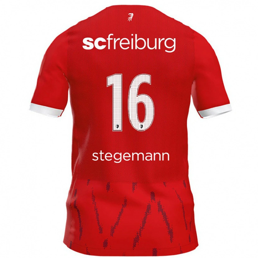 Danxen Enfant Maillot Greta Stegemann #16 Rouge Tenues Domicile 2024/25 T-Shirt