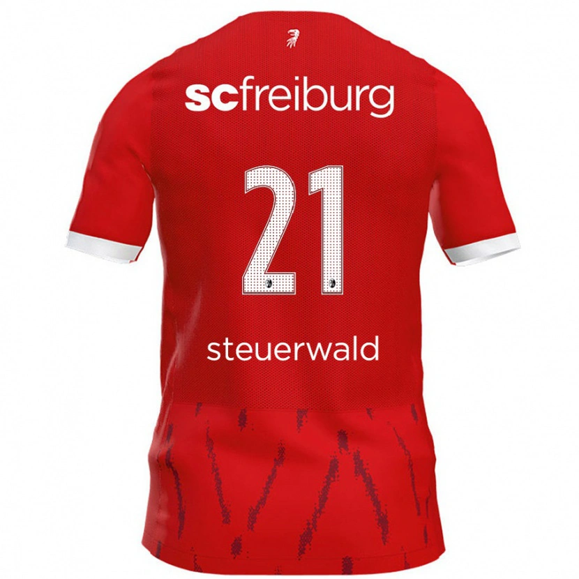 Danxen Enfant Maillot Samantha Steuerwald #21 Rouge Tenues Domicile 2024/25 T-Shirt