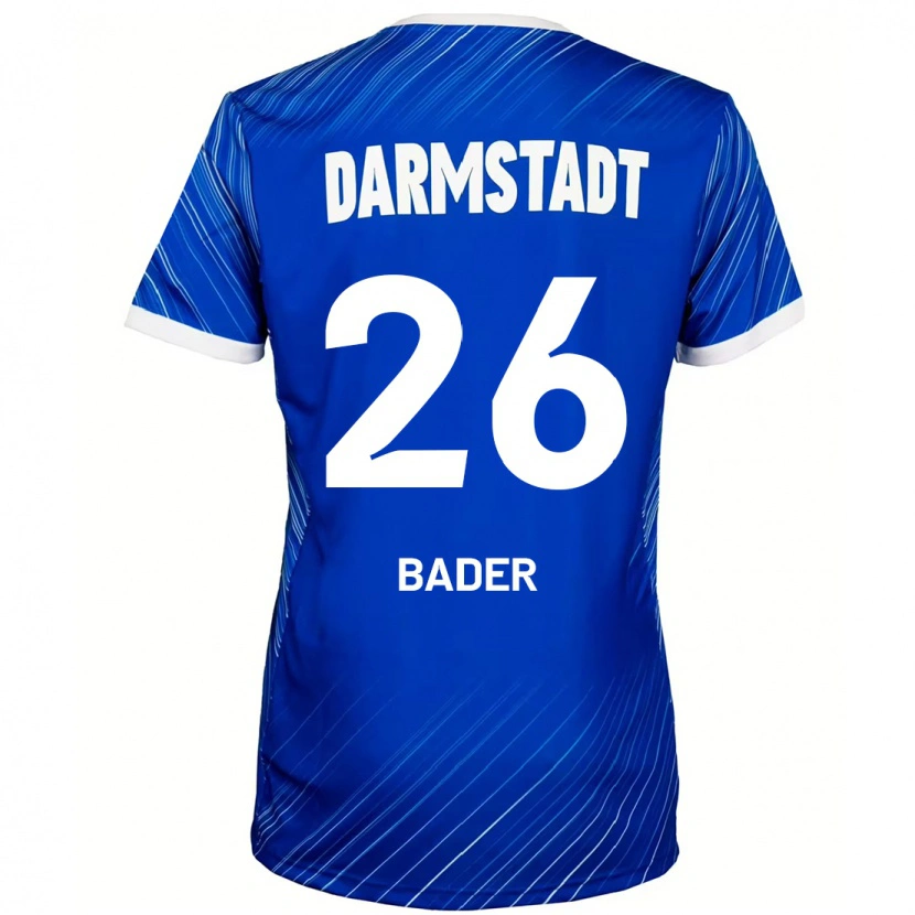 Danxen Enfant Maillot Matthias Bader #26 Bleu Blanc Tenues Domicile 2024/25 T-Shirt