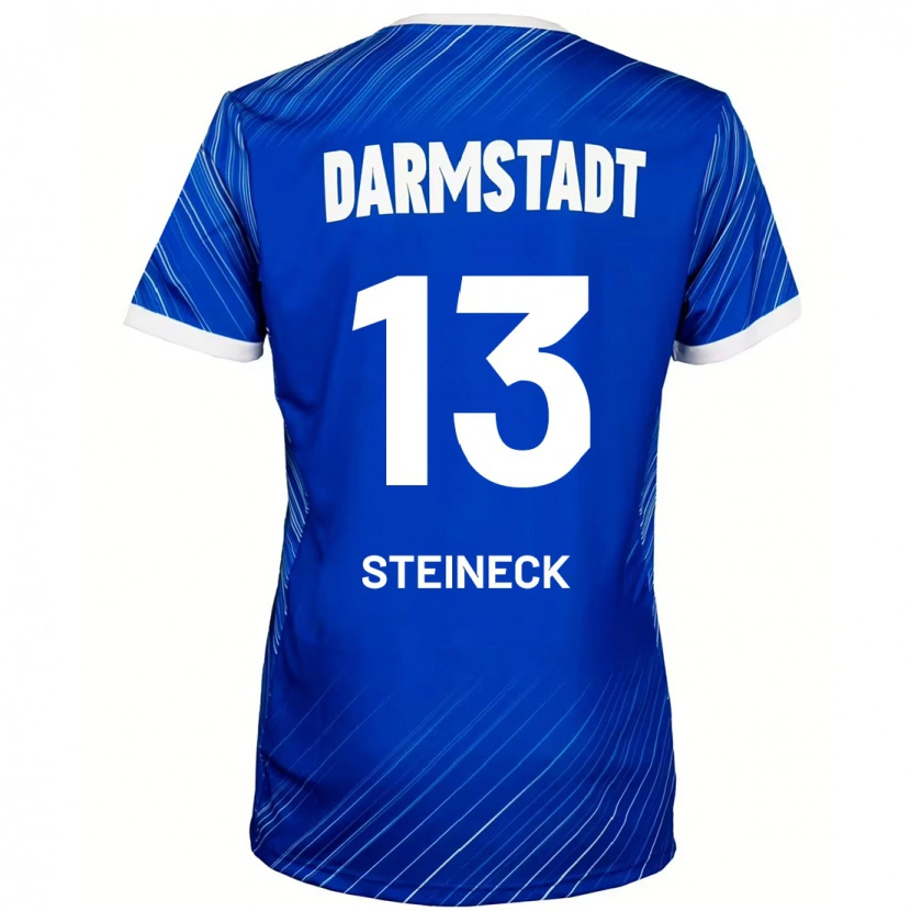 Danxen Enfant Maillot Tom Steineck #13 Bleu Blanc Tenues Domicile 2024/25 T-Shirt