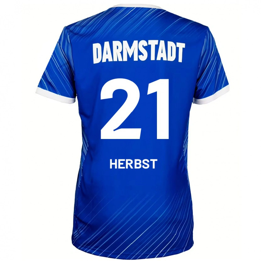 Danxen Enfant Maillot Milian Herbst #21 Bleu Blanc Tenues Domicile 2024/25 T-Shirt