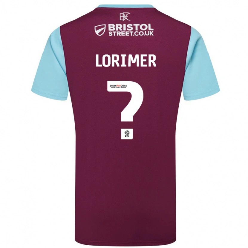 Danxen Enfant Maillot Archie Lorimer #0 Bordeaux Bleu Ciel Tenues Domicile 2024/25 T-Shirt