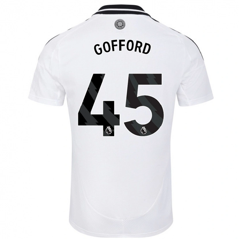 Danxen Enfant Maillot Oliver Gofford #45 Blanc Tenues Domicile 2024/25 T-Shirt