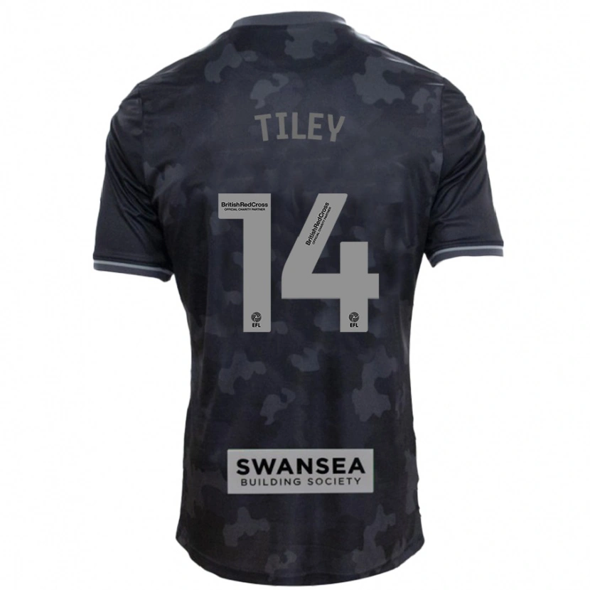 Danxen Enfant Maillot Chloe Tiley #14 Noir Tenues Extérieur 2024/25 T-Shirt