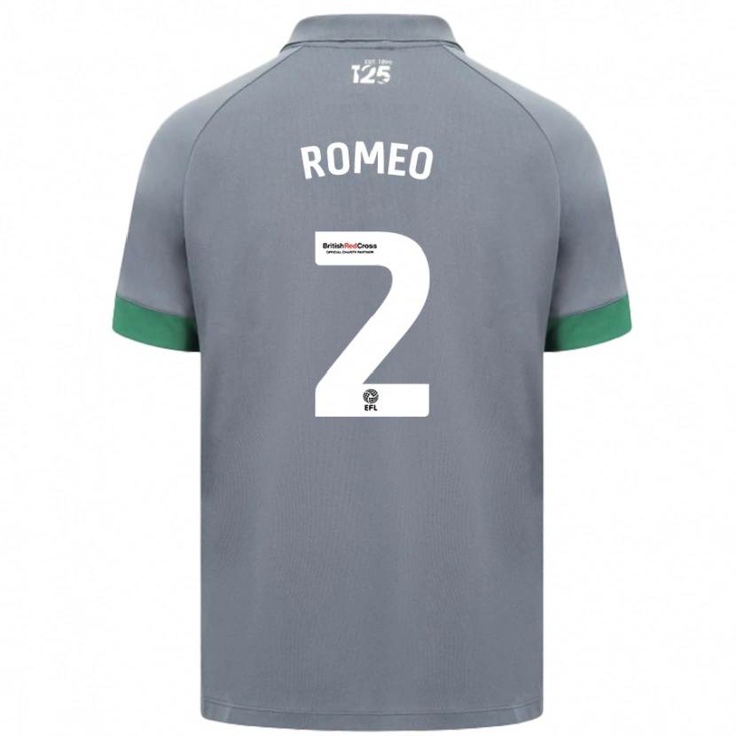 Danxen Enfant Maillot Mahlon Romeo #2 Gris Foncé Tenues Extérieur 2024/25 T-Shirt