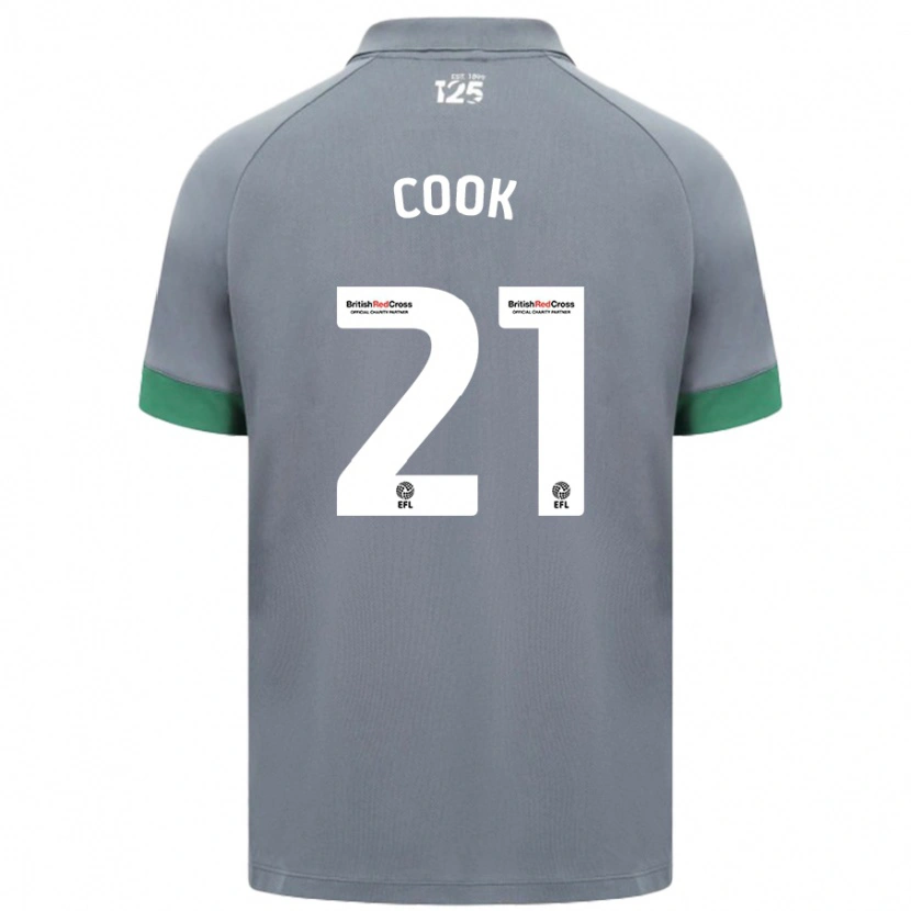 Danxen Enfant Maillot Mikayla Cook #21 Gris Foncé Tenues Extérieur 2024/25 T-Shirt