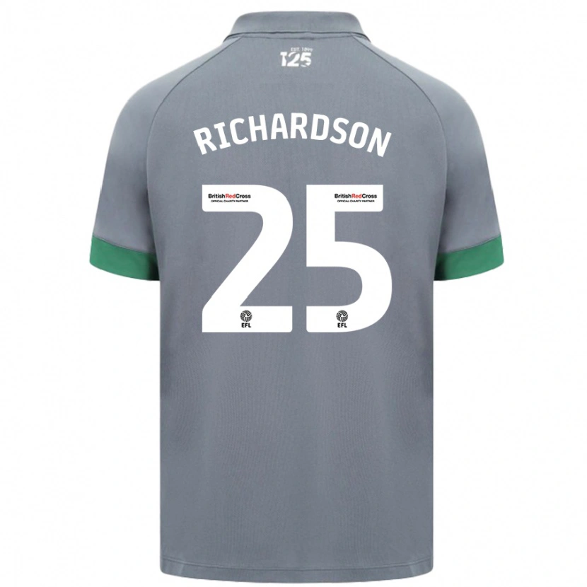 Danxen Enfant Maillot Tija Richardson #25 Gris Foncé Tenues Extérieur 2024/25 T-Shirt