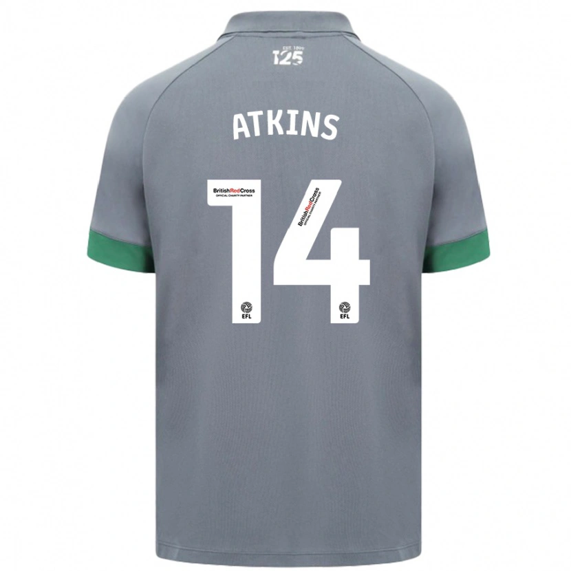 Danxen Enfant Maillot Zoe Atkins #14 Gris Foncé Tenues Extérieur 2024/25 T-Shirt