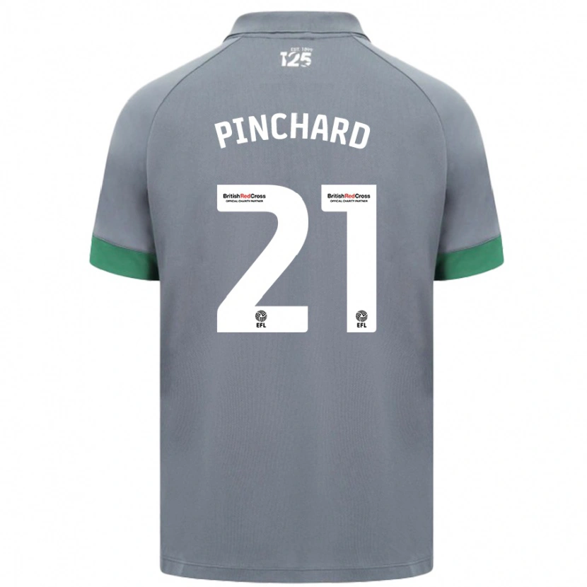 Danxen Enfant Maillot Cerys Pinchard #21 Gris Foncé Tenues Extérieur 2024/25 T-Shirt