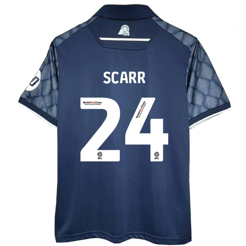 Danxen Enfant Maillot Dan Scarr #24 Noir Tenues Extérieur 2024/25 T-Shirt