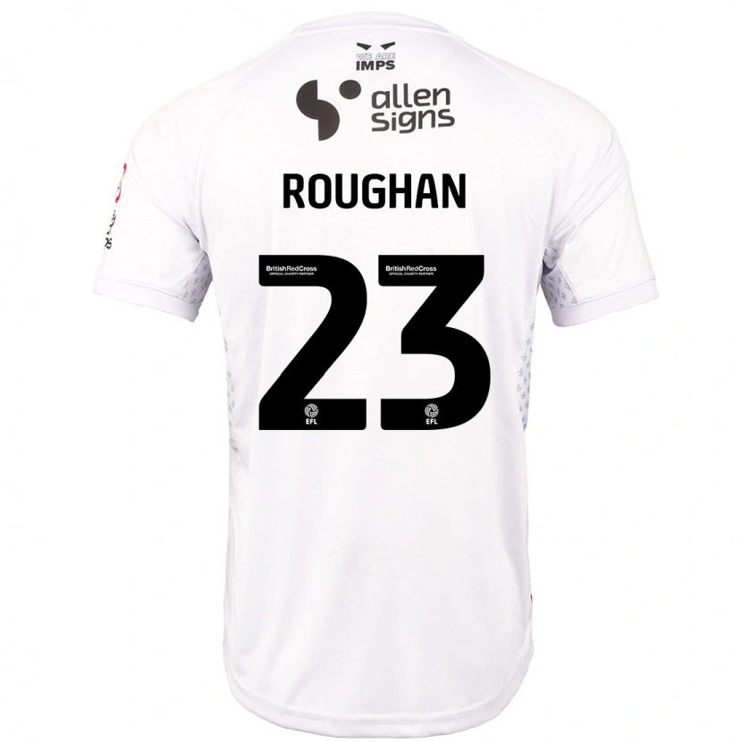 Danxen Enfant Maillot Sean Roughan #23 Rouge Blanc Tenues Extérieur 2024/25 T-Shirt