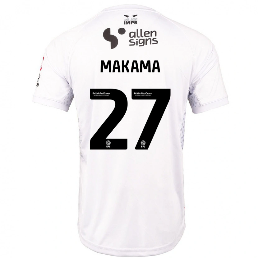Danxen Enfant Maillot Jovon Makama #27 Rouge Blanc Tenues Extérieur 2024/25 T-Shirt