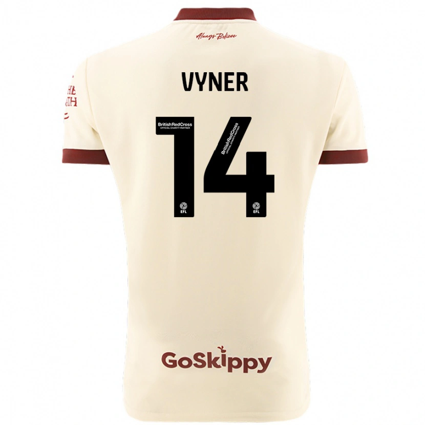 Danxen Enfant Maillot Zak Vyner #14 Blanc Crème Tenues Extérieur 2024/25 T-Shirt