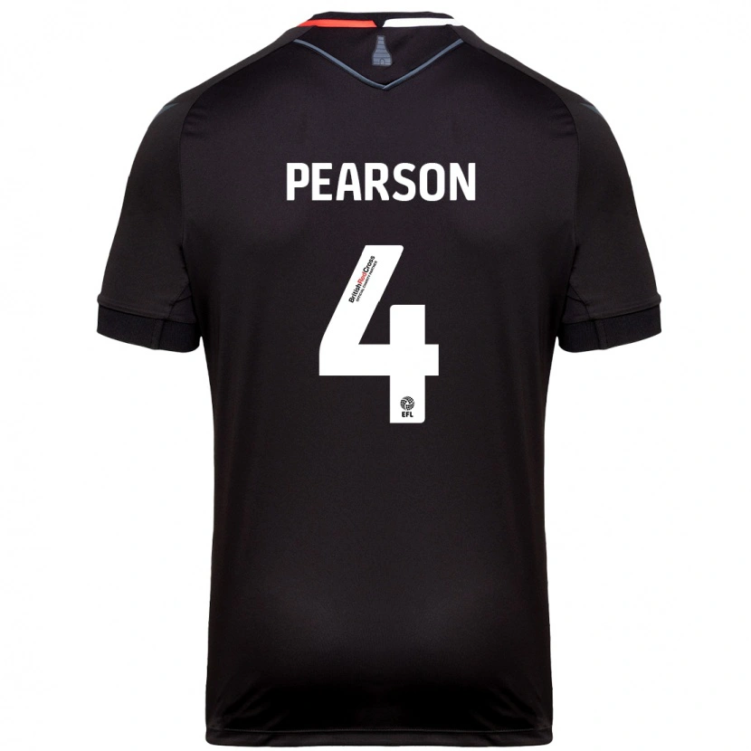Danxen Enfant Maillot Ben Pearson #4 Noir Tenues Extérieur 2024/25 T-Shirt