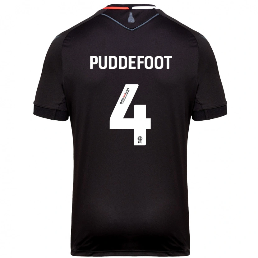 Danxen Enfant Maillot Danielle Puddefoot #4 Noir Tenues Extérieur 2024/25 T-Shirt