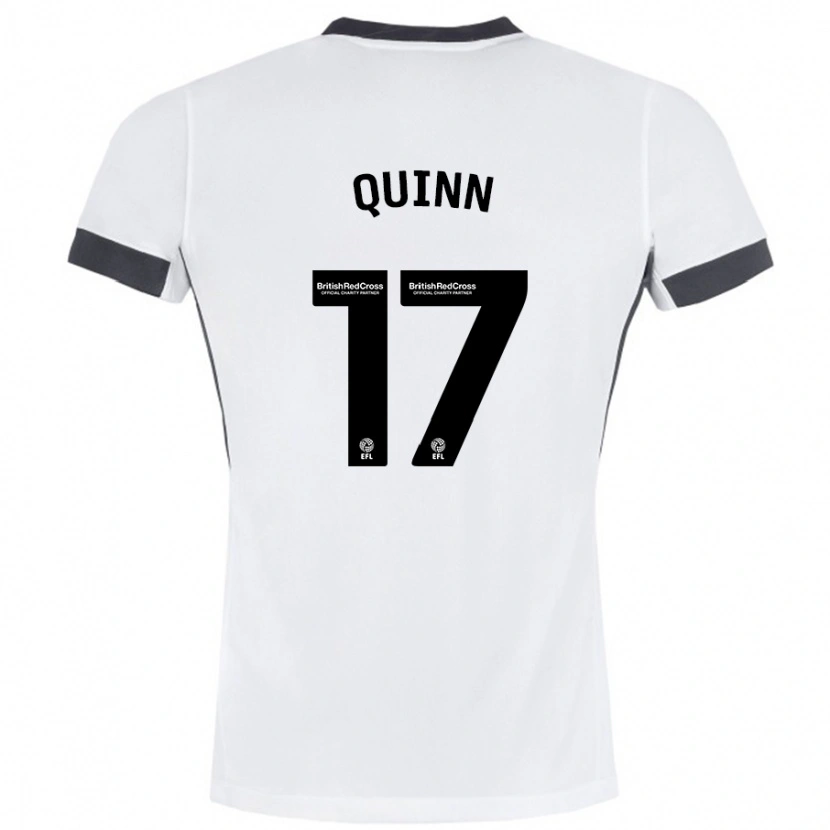 Danxen Enfant Maillot Lucy Quinn #17 Blanc Noir Tenues Extérieur 2024/25 T-Shirt