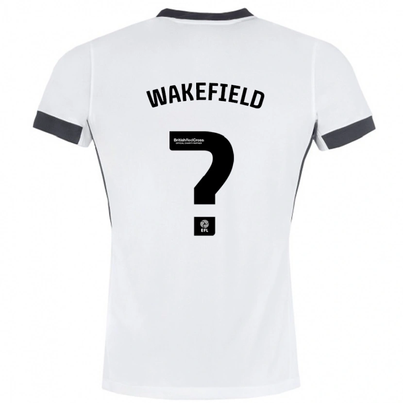 Danxen Enfant Maillot Kieran Wakefield #0 Blanc Noir Tenues Extérieur 2024/25 T-Shirt