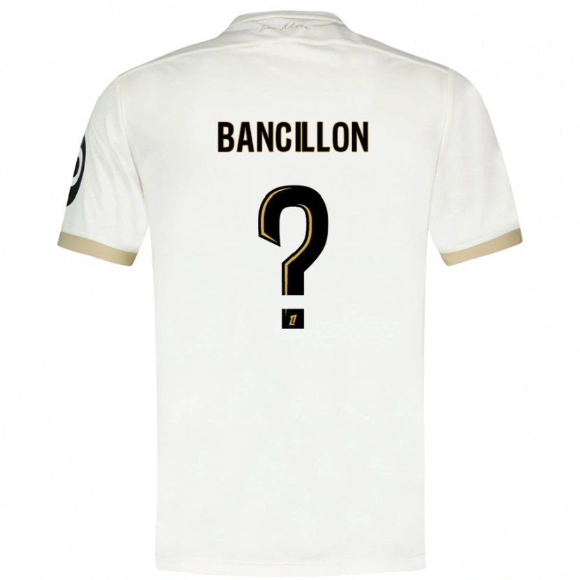 Danxen Enfant Maillot Mattéo Bancillon #0 Blanc Doré Tenues Extérieur 2024/25 T-Shirt