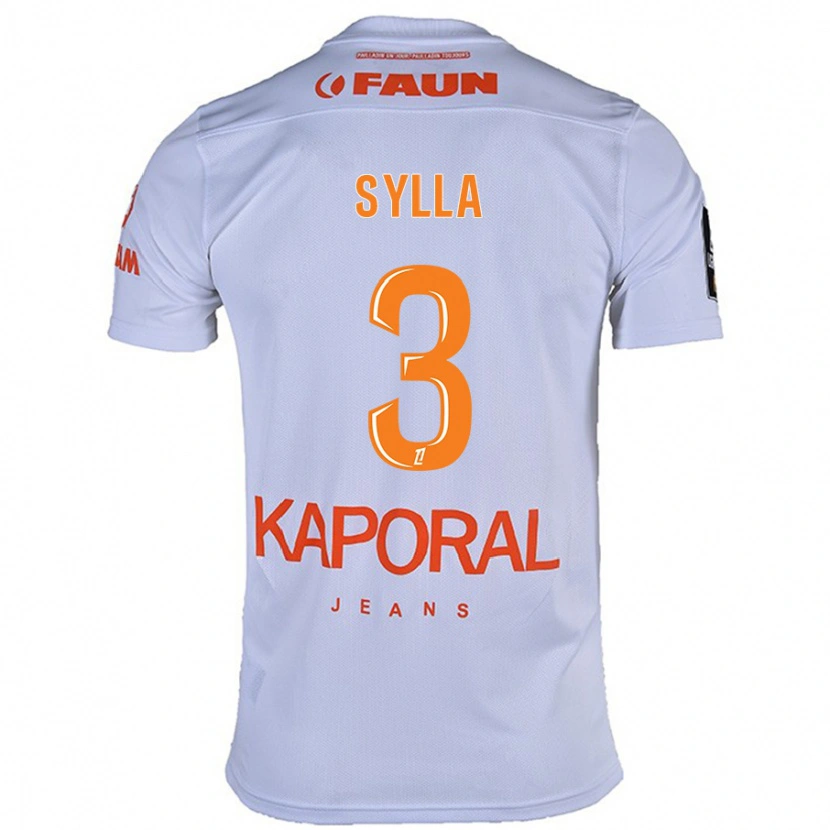 Danxen Enfant Maillot Issiaga Sylla #3 Blanc Tenues Extérieur 2024/25 T-Shirt