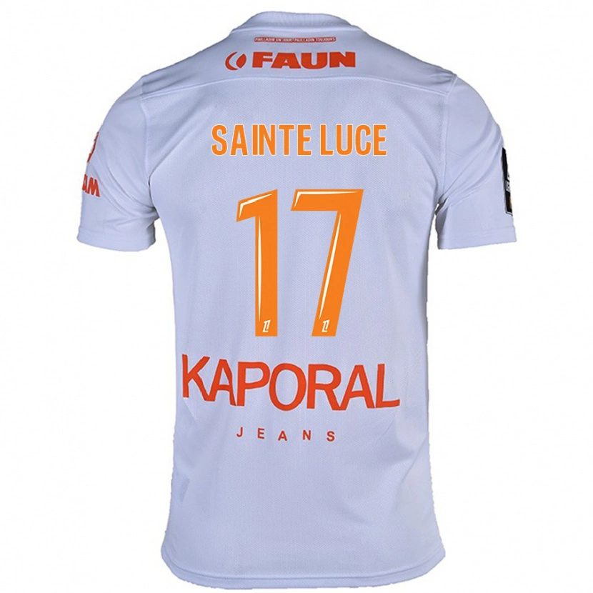 Danxen Enfant Maillot Théo Sainte-Luce #17 Blanc Tenues Extérieur 2024/25 T-Shirt