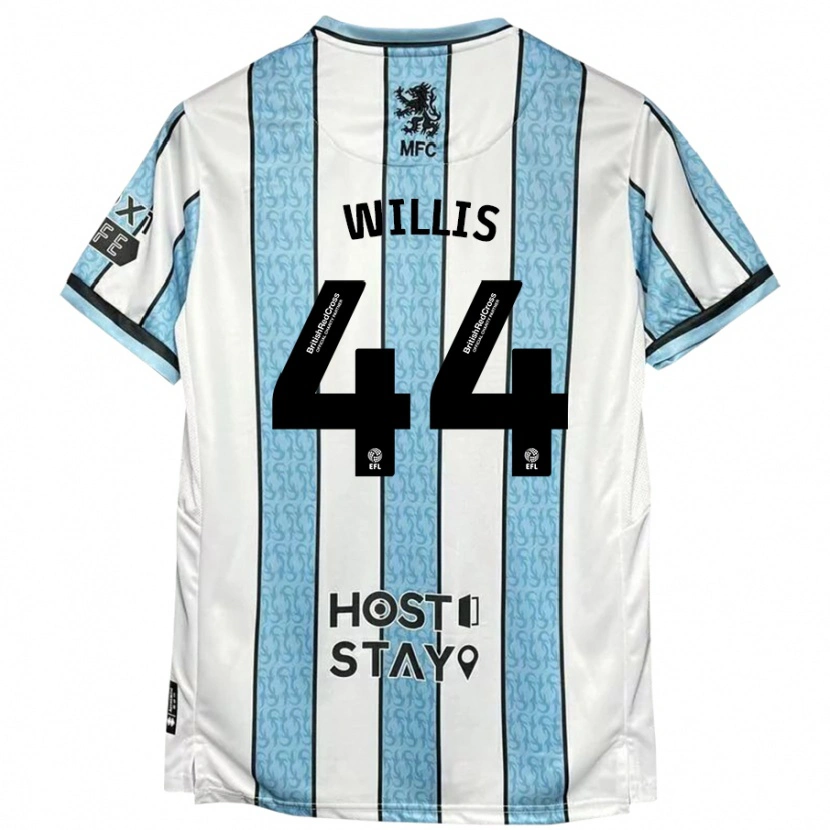 Danxen Enfant Maillot Pharrell Willis #44 Blanc Bleu Tenues Extérieur 2024/25 T-Shirt
