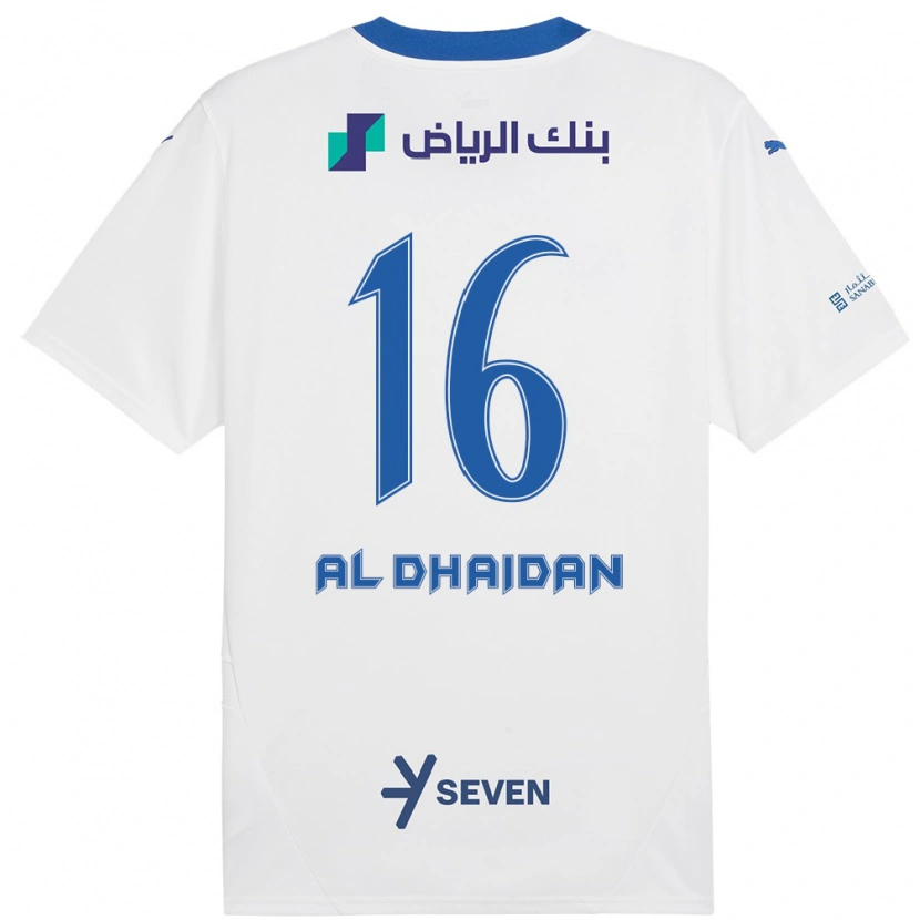 Danxen Enfant Maillot Nadia Al-Dhaidan #16 Blanc Bleu Tenues Extérieur 2024/25 T-Shirt