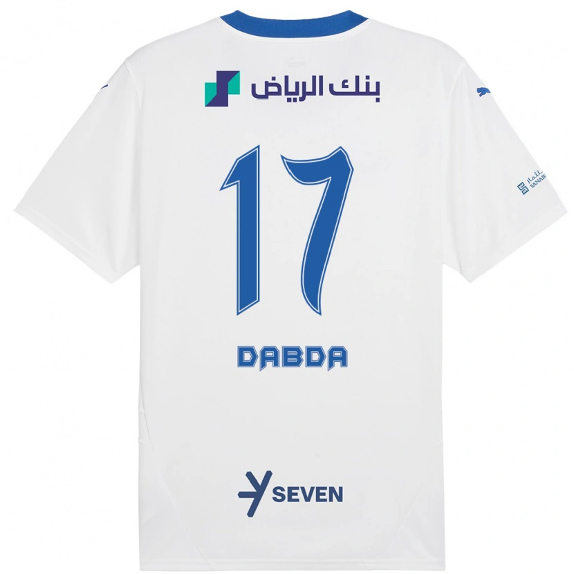 Danxen Enfant Maillot Claudia Dabda #17 Blanc Bleu Tenues Extérieur 2024/25 T-Shirt
