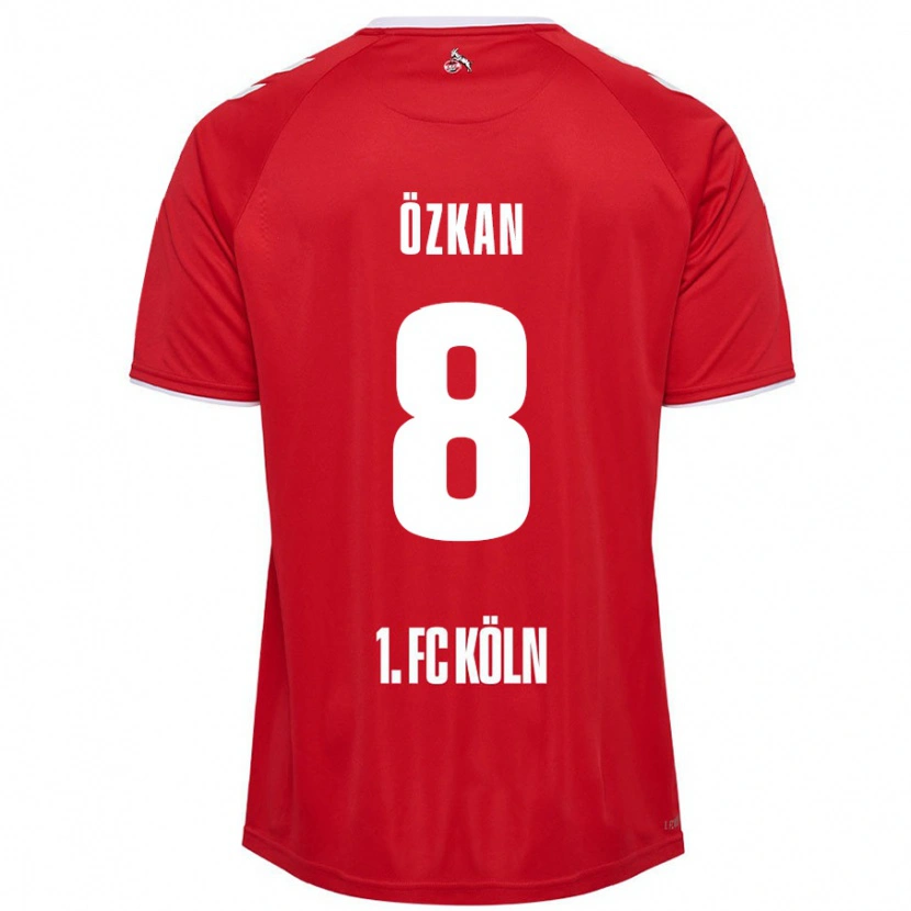 Danxen Enfant Maillot Mikail Özkan #8 Rouge Blanc Tenues Extérieur 2024/25 T-Shirt