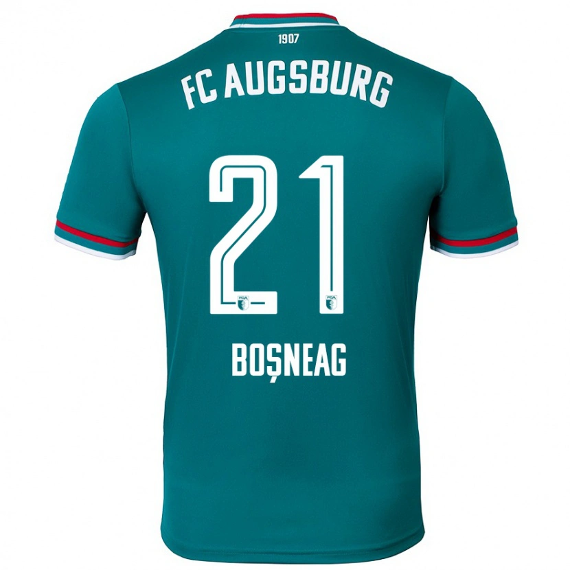 Danxen Enfant Maillot Ioan Boșneag #21 Vert Foncé Tenues Extérieur 2024/25 T-Shirt